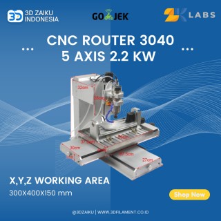 CNC Router 3040 5 Axis Mesin CNC PCB Milling with 2.2 KW Spindle